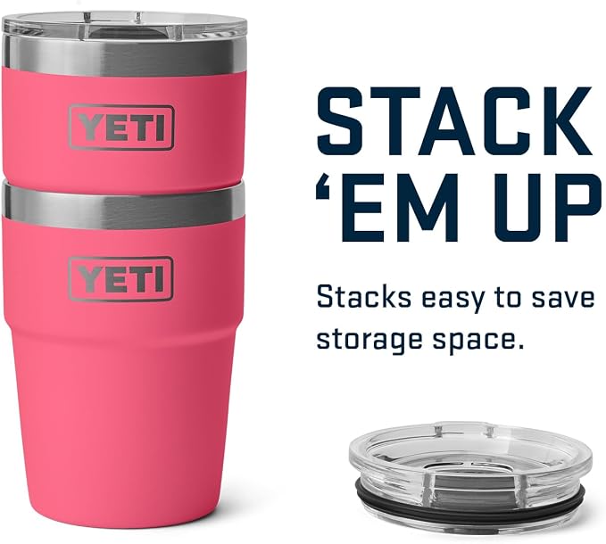YETI Rambler 16 oz Stackable Tumbler, Vacuum Insulated, Stainless Steel with MagSlider Lid | Stackable