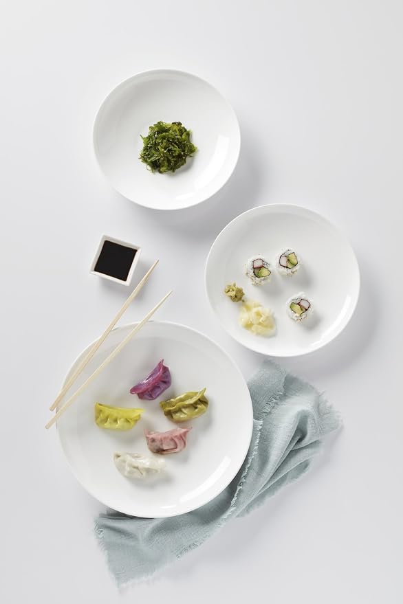 Lenox Studio 1414 Coupe Bone China 16-Piece Dinnerware Set for 4 | dishwasher safe | plates and bowls sets for kitchen and dining | 10.98 inch plate, dish set, dishes, chip resistant