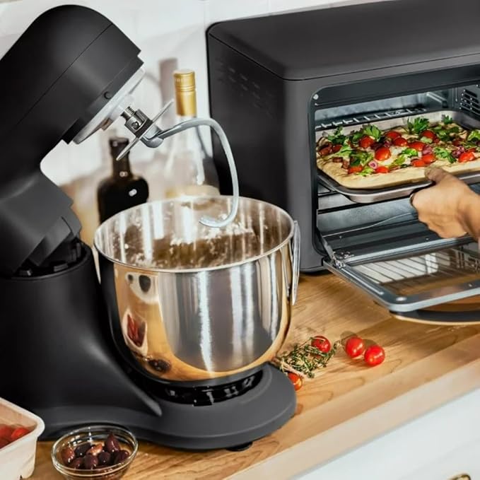 Wonderful Kitchen Stand Mixer 5.3 Qt Bowl, 12 Speeds Tilt-Head, Dough Hook Flat Beater Whisk for Baking Tasks Metal Build for Baking (Black)