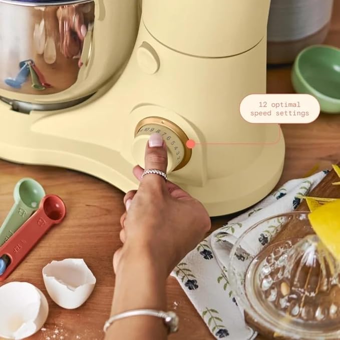 Wonderful Kitchen Stand Mixer 3.5 Qt Bowl, 12 Speeds Tilt-Head, Dough Hook Flat Beater Whisk for Baking Tasks Metal Build for Baking (ButterCream)