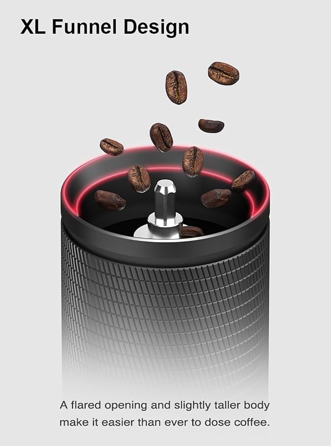 TIMEMORE C5 Pro Manual Coffee Grinder Capacity 30g with CNC Stainless Steel Conical Burr - Internal Adjustable Setting,Double Bearing Positioning (C5 Pro Matte Black)