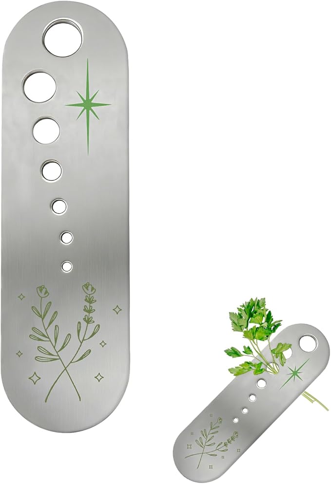 Pottery Herb Stripper Tool Supplies, Metal Stainless Steel Vegetable Leaf Separator, Fun Kitchen Gadgets, Exquisite Herb Stripper Bowl Gifts for the Kitchen Suitable for Home Use & Chefs