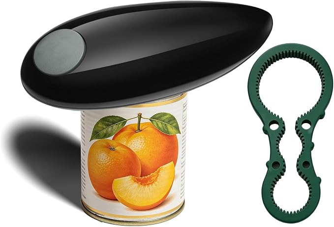 Electric Can Opener, One Touch Can Opener Electric Fits all Can Sizes | Magnetic Lid Hold Automatic Can Opener, Lightweight and Easy to Store Can Openers for Seniors, Arthritis and Weak Hands