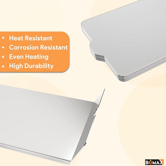 BQMAX Drip Pan Heat Baffle and Aluminium Grease Drip Tray Liners for Traeger Pro 34 Series Tex Elite Newer Tex Elite Pellet Smoker Grills, Suitable for Traeger Pro 34 Accessories BAC006 BAC410