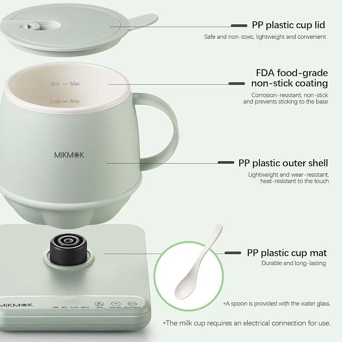 Desk Electric Mug 400ML, 300W Fast Boiling Kettle & Portable Water Warmer | 45-100℃ Temperature Control, 4-in-1 Modes, LED Digital Display Mini Water Dispenser For Coffee Tea Oatmeal Office Dorm Home