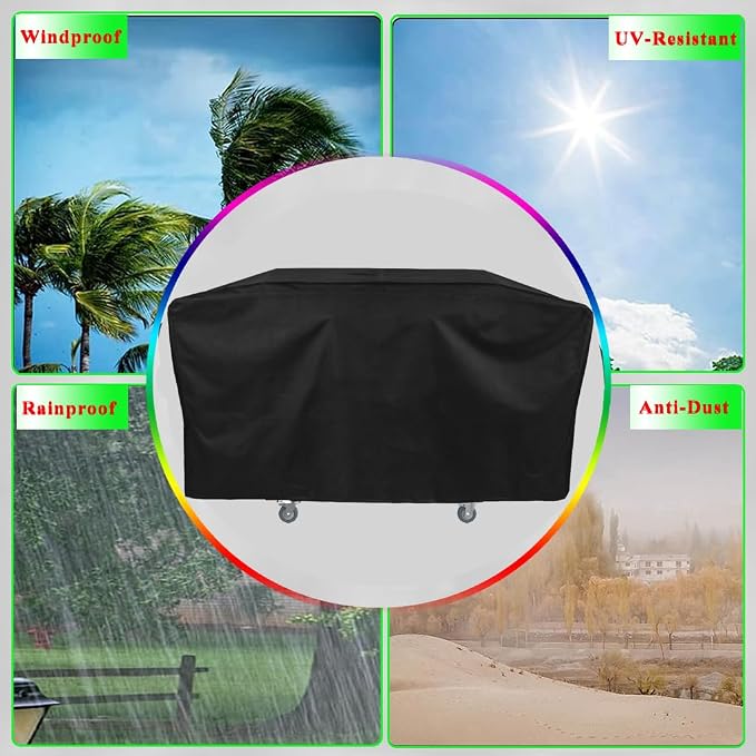 Griddle Cover for Blackstone 28 Inch Griddle Cooking Station with Hood, 600D Heavy Duty Waterproof Flat Grill Cover for Blackstone Griddle Cover 28 Inch 5483 Replacement