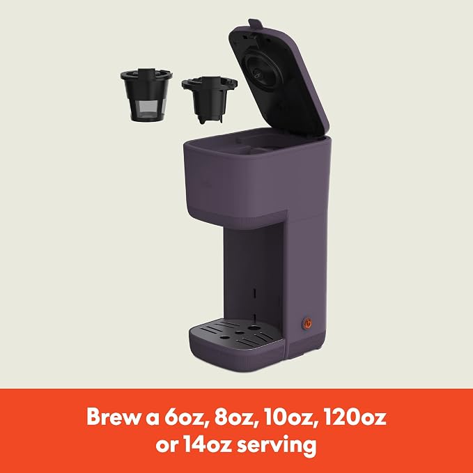 bella K Cup Coffee Maker w/ Water Tank, Plum