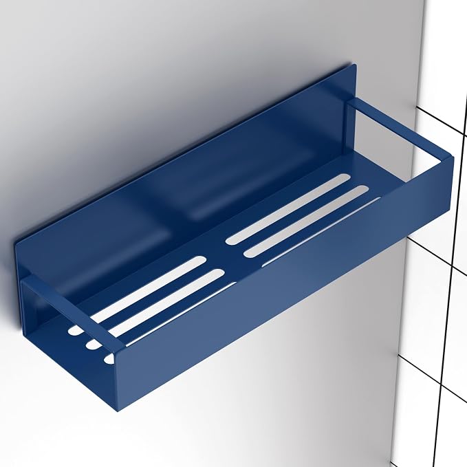 Metal Magnetic Spice Rack for Refrigerator Royal Blue, 4 Pack | Magnetic Shelves Heavy Duty for Fridge in Kitchen, Seasoning Storage Organizer, For Oven Washer and Dryer, For Heavier Items