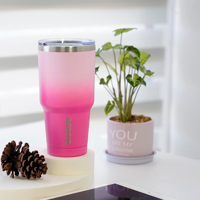 BJPKPK 30 oz Tumbler with Lid and Straw, Insulated Stainless Steel Cup | Double Wall Vacuum, BPA Free, Leak Proof, Keeps Hot/Cold, Travel & Beach Ready, Car Holder Fit, Mint