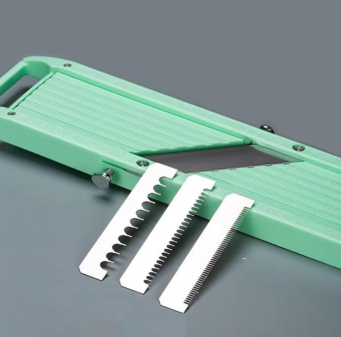 Handheld Mandoline Slicer for Kitchen – Professional Slicer Vegetable Cutter | Includes 3 x Interchangeable Stainless Steel Blades