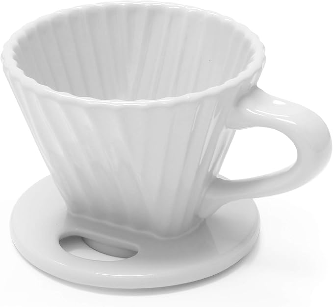 Chantal "Lotus ceramic pour over coffee dripper, 8 ounces (White)