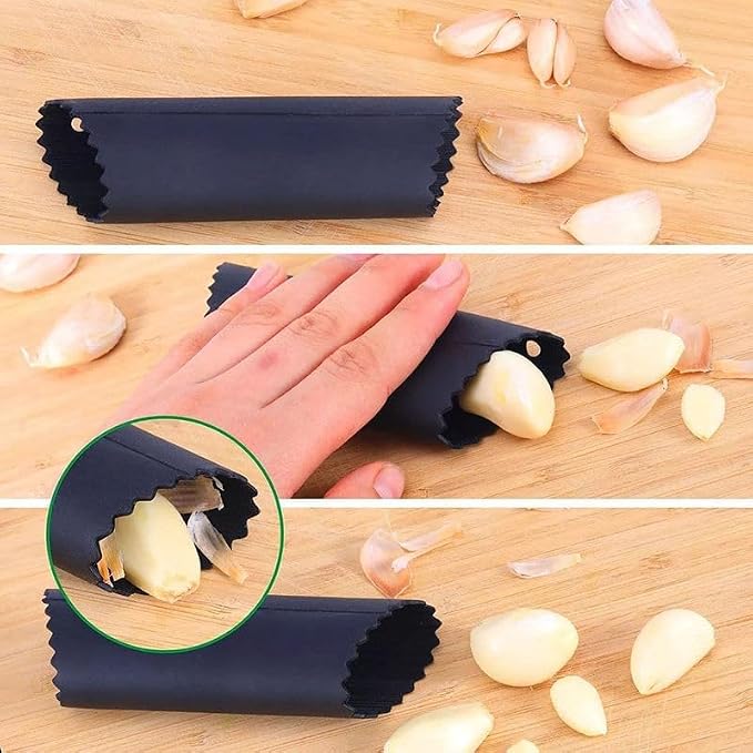 3-in-1 Professional Stainless Steel Garlic Crusher Set | PP Handle