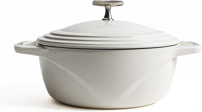 Lodge USA Enamel Dutch Oven 4.5 qt., White