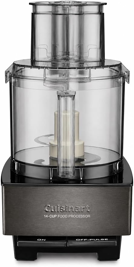 Cuisinart Food Processor 14-Cup Vegetable Chopper for Mincing, Dicing, Shredding, Puree & Kneading Dough, Black Stainless, DFP-14BKSY