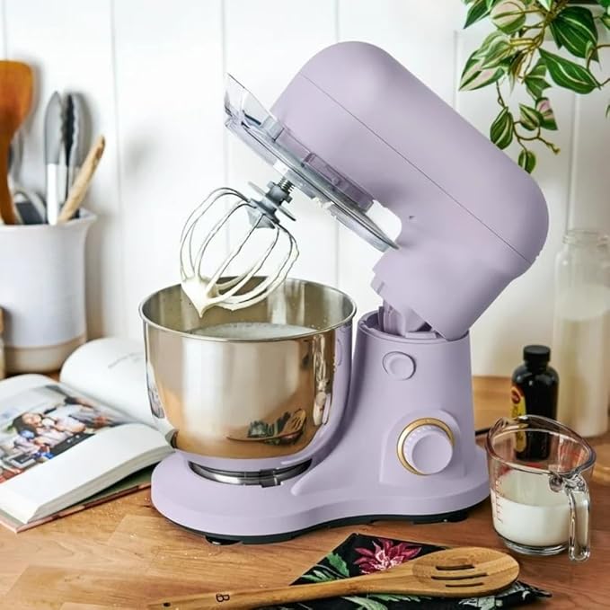 Wonderful Kitchen Stand Mixer 3.5 Qt Bowl, 12 Speeds Tilt-Head, Dough Hook Flat Beater Whisk for Baking Tasks Metal Build for Baking (Lavender)