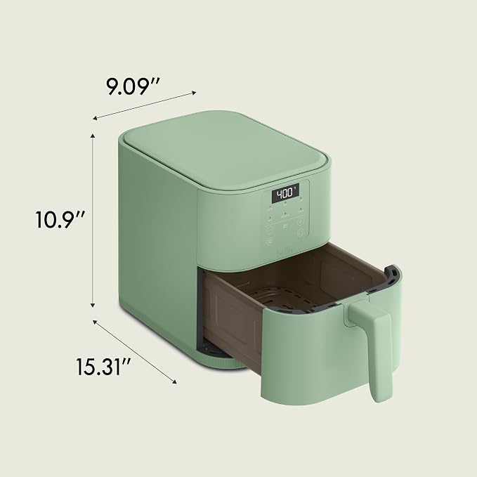 bella Fits-Anywhere™ 6qt Slim Air Fryer with Non-Toxic Ceramic, Seaglass