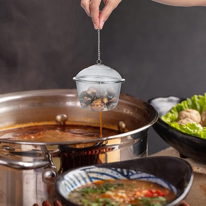 Extra Large Stainless Steel Twist Lock Mesh Tea Ball Tea Strainer Filter Spice Infuser 11cm/4.3 inch | Spice Infuser 11cm/4.3 inch
