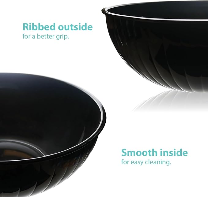 Party Essentials Hard Plastic 192-Ounce Serving Bowl, Black