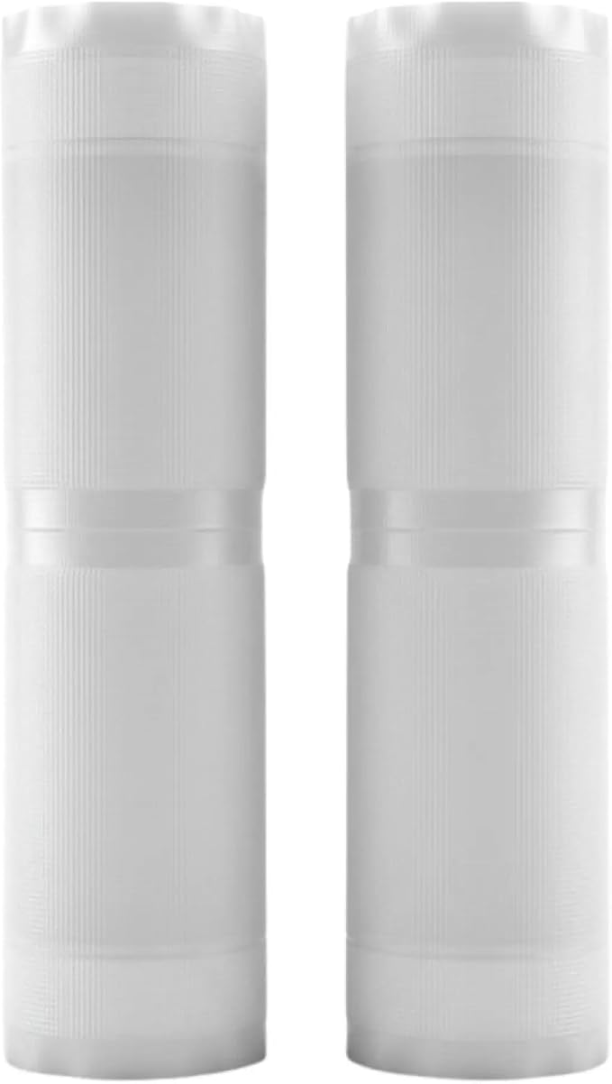 11" x 25' Portion Rolls (Fits Inside Machine) - 2 Pack (100 feet 5.5" rolls total) OutOfAir Vacuum Sealer Rolls. Works with FoodSaver Vacuum Sealers. 33% Thicker, BPA Free, Sous Vide, Commercial Grade