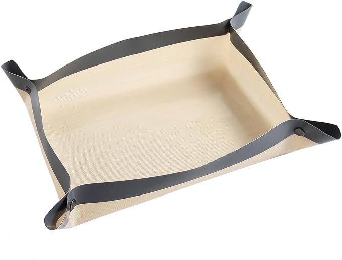 Silicone Rectangular Baking Mat, New Silicone Fiber Baking Pad with Nail Buckle, Non-Stick Reusable Oven Bakeware, 16.5" x 11.6",Gray, Pack of 1