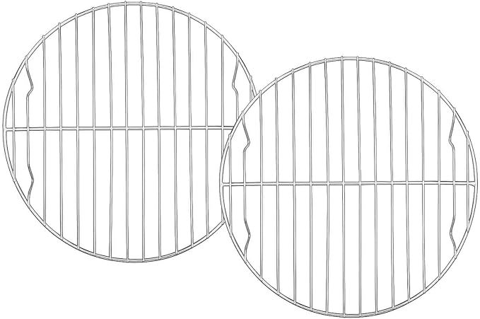 TeamFar Round Cooling Rack Set of 2, 9 Inch | Round Baking Steaming Roasting Rack Set Stainless Steel, Healthy & Dishwasher Safe, Mirror Finish & Rust Free