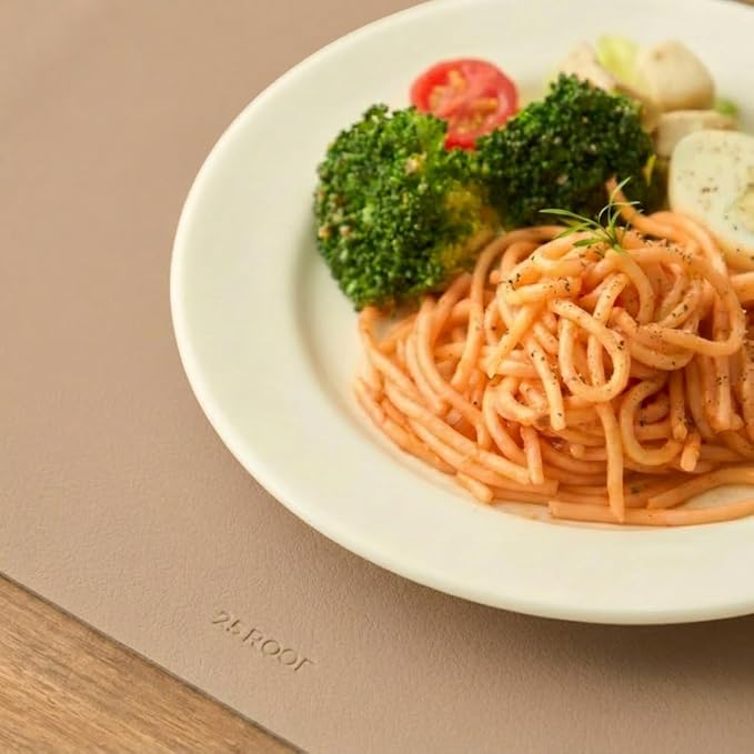 Clay Pink Oval Silicone Placemats Set of 6 – Heat Resistant, Waterproof, Easy to Clean Non-Slip Modern Dining Table Mats – Premium Leather Textured Japandi Kitchen Decor