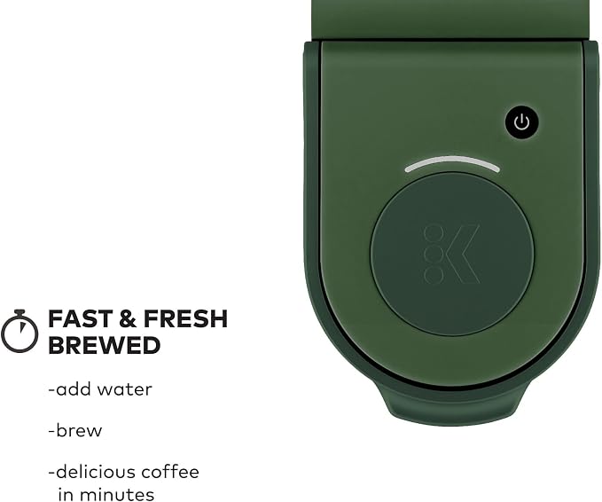 Keurig K-Mini Single Serve K-Cup Pod Coffee Maker, 6 to 12oz Brew size, with Cord Storage, Perfect for Small Spaces, Evergreen | Cord Storage, Small Spaces, Evergreen