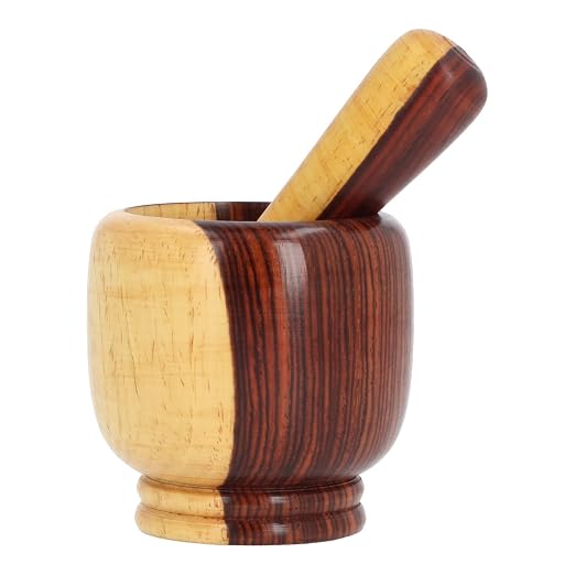 Handmade Mortar and Pestle Set Small - 2.75 Inch Granadillo Wood Pilon, Grinding Bowl - Arte Xico Handmade