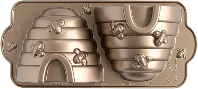 Nordic Ware Beehive Cake Pan, 10 Cup, Toffee