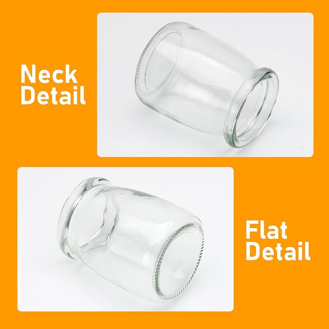 Yogurt Containers with Cork Lids 6 pcs,7 oz Glass Jars with Lids | Pudding Containers with Lids, Mason Jar Wedding Favors Honey Pot with Label Tags and String for baby Shower Party Favors