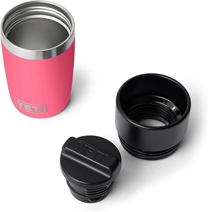 YETI Rambler 8 oz Travel Bottle, Stainless Steel, Vacuum Insulated with Leakproof Commuter Cap, Tropical Pink