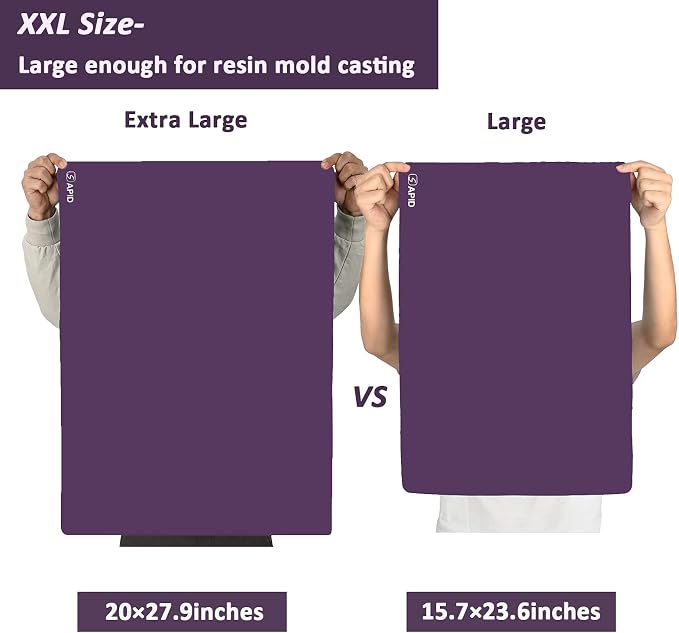 Sapid Large Silicone Sheet for Crafts Silicone Mat for Resin Art Painting | Extra Thick Jewelry Casting Mats, Nonstick Nonslip for Epoxy Resin, Art Painting, Heat-Resistant Counter Mat 20"x27.9" Purple