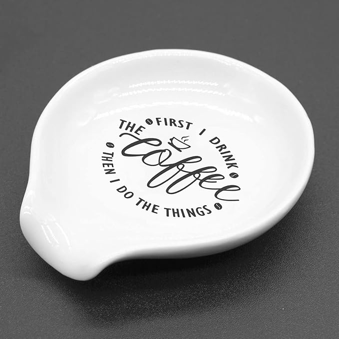 Littlefa Coffee Spoon Rest-Coffee Spoon Holder-Coffee Bar Accessories | Funny Ceramic Coffee Spoon Rest for Coffee Bar Accessories Essentials, Coffee Lovers Gifts
