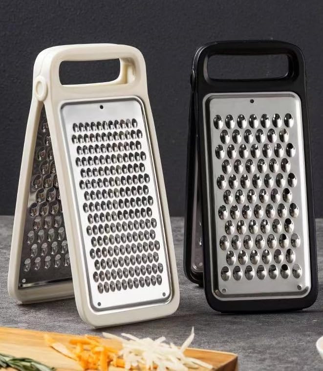 WDKELLFAmily Two-Fold Etched Grater 2-In-1 Grater For Cheese, Kitchen，White