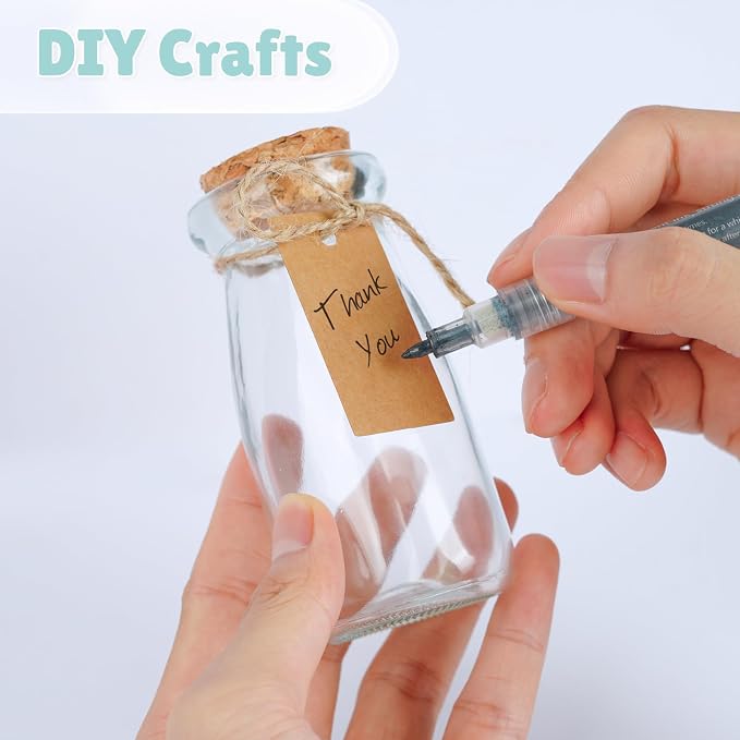 12pcs 3.4oz Small Glass Jars with Lids Potion Bottles for Wedding Favors | Versatile Small Glass Jars with Corks Twine Tags & Stickers, Mini Jars Set for DIY Crafts Birthday Wedding Gifts Party Favors