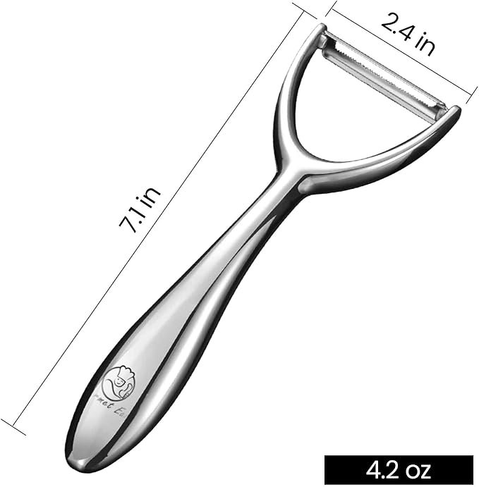 Gourmet Easy Vegetable Peeler Ultra Sharp Stainless Steel Blade (Y Peeler) | Left and Right Hand Compatible, Easy Peel and Slice, Ergonomic Handle, Comfortable Grip, Dishwasher Safe, 5-Year Warranty