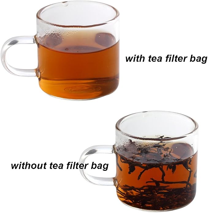 400 Pack Disposable Drawstring Tea Filter Bags, 6 x 8cm Natural Color | Empty Bag Paper Tea Infuser Safe & Natural Unbleached Drawstring for Loose Leaf Tea