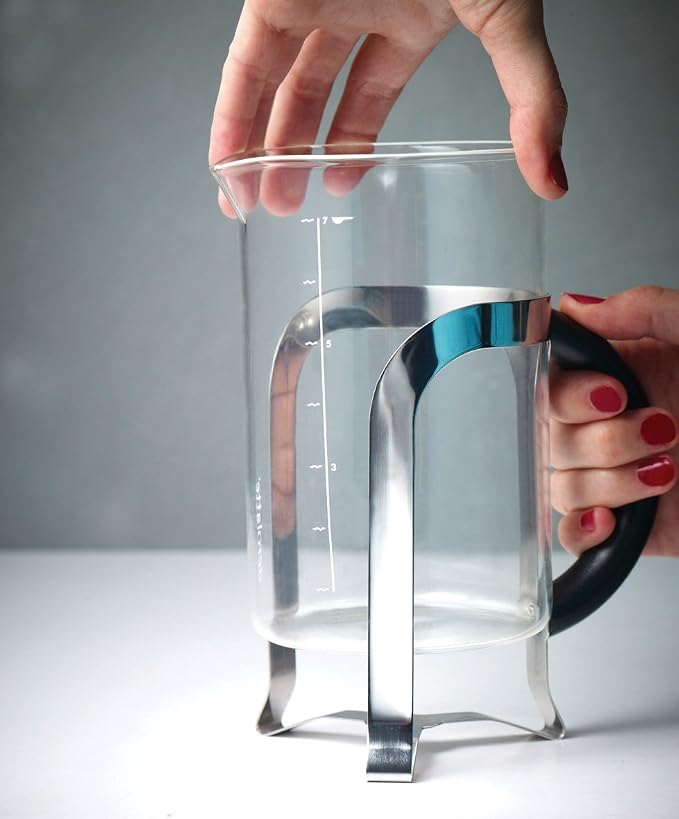 Aerolatte Universal Borosilicate Glass Replacement Carafe For French Press Coffee Makers, 5-Cup, 20-Ounce Capacity (20 oz, 600 ml)