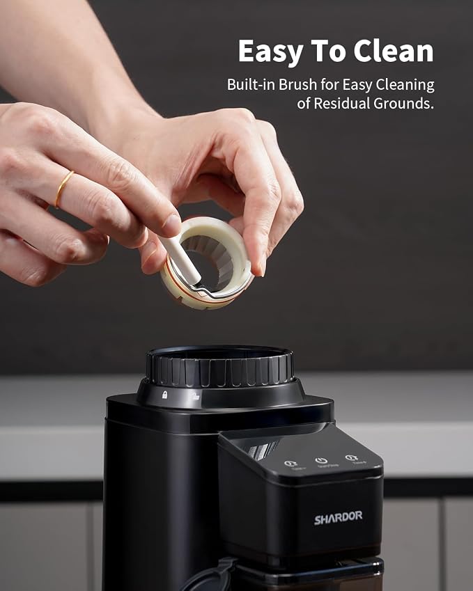 SHARDOR Professional Conical Burr Coffee Grinder, Coffee Bean Grinder with 48 Grind Settings for Espresso, Drip & French Press, Upgraded Anti-Static Technology, Precision Timer, Black | Electric Grinding for Home Use, LCD Touchscreen, Precision Timer, ...
