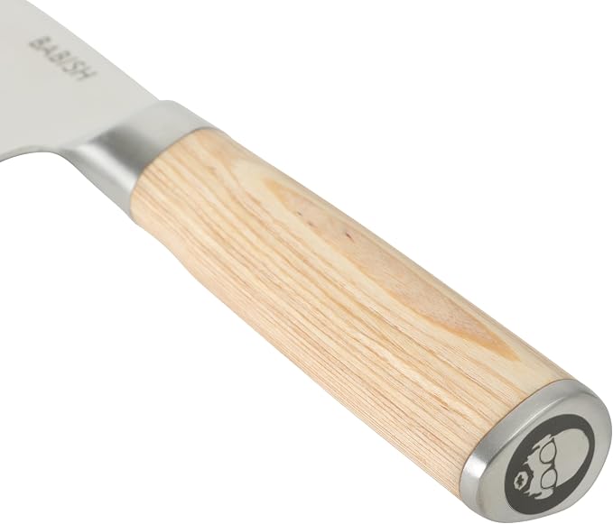 Babish 14-Piece Full Tang Forged Light Pakka Wood Kitchen Knife Set – High-Carbon 1.4116 German Steel Cutlery with Protective Sheaths – Professional Chef Knife Set