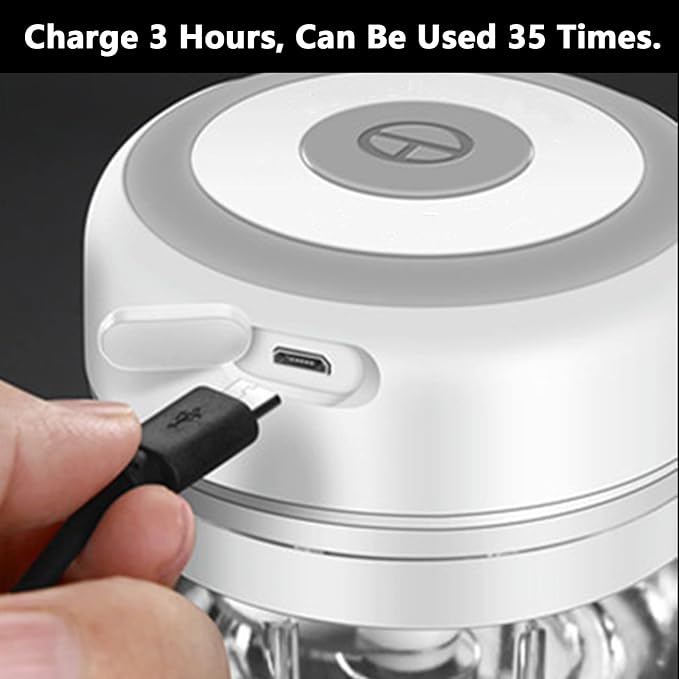 Electric Mini Garlic Chopper, 100ML Food Chopper Garlic Mincer USB | Vegetable Chopper, Onion Chopper, Portable Small Food Processor for Garlic, Ginger, Chili, Vegetables
