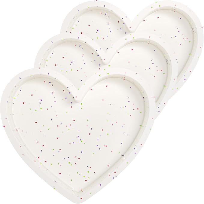 10 Inch Heart Shaped Silicone Cake Pans, Cream, Set of 3 | Large, Nonstick, For Oven/Air Fryer, Food Grade Easy Release