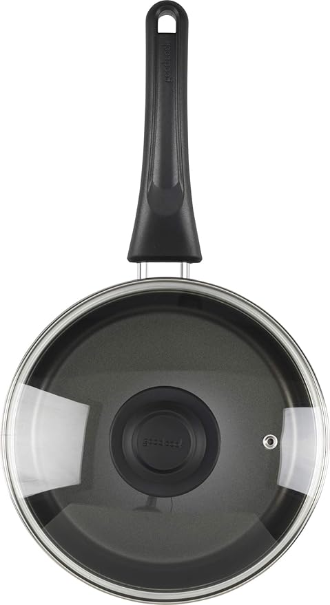 GoodCook Everyday Sauce Pan with Lid, 3 Quart, Black