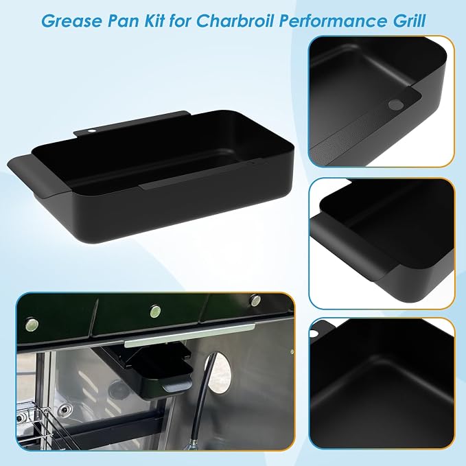Grease Pan for Charbroil 9328812P06 G416-0015-W1 G325-5703-W1 | Grease Catcher for Charbroil Performance 463331221 463365021 463347519 463355220 463644220 for Charbroil Drip Pan Replacement