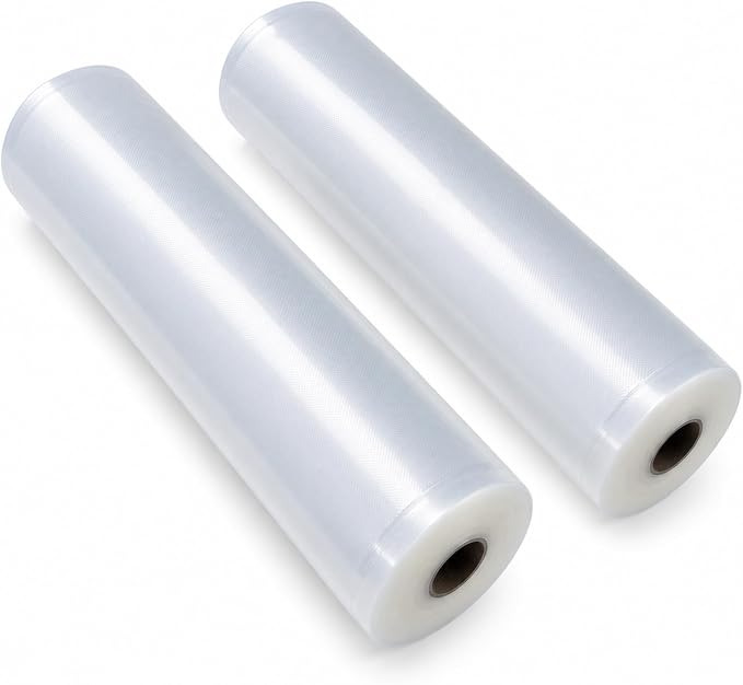 MAGIC SEAL 15 Inch Vacuum Sealer Bag Rolls, 2-Pack, 15x50 ft, 100 ft Total | Extra-Wide Textured Vacuum Seal Bags for Brisket, Large Cuts and Sous Vide, BPA-Free, 4 mil Textured Side, Freezer Safe