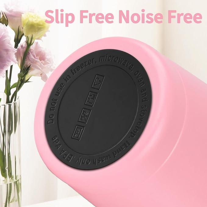 MEZMUT 20oz Insulated Tumbler Cup Travel Coffee Mug with Lid Straw(Pink,1) | 18/8 Stainless Steel Double Wall Vacuum Spill Proof Metal Insulated Tumbler with Daul Lid and Straw, Hot or Iced Coffee Cup