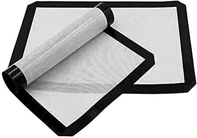 Medium Silicone Baking Mat (15.7'x19.7') with Measurement Indicators, Non-Slip Surface, and Pastry Mat Sheet for Dough Rolling - Perfect for Creating Cookies, Macarons, and Bread - Pack of 2