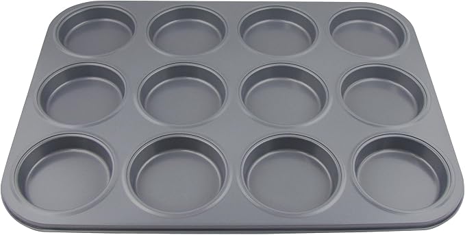 Fox Run Non-Stick Baking Pan, Whoopie Pie Pan, 12 Cup Muffin Top Pan | Nonstick For Easy Baking, Relase & Cleaning | Bake Whoopie Pies, Muffin Tops & Burger Buns | Whoopie Pie Baking Essential