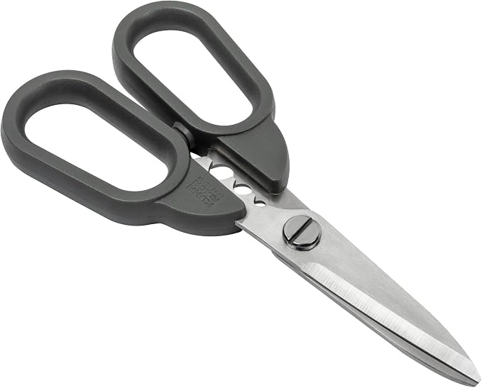 Kuhn Rikon Kitchen Shears Compact | Self-Sharpening Blades, Spring-Loaded Design, Right or Left Hand Use
