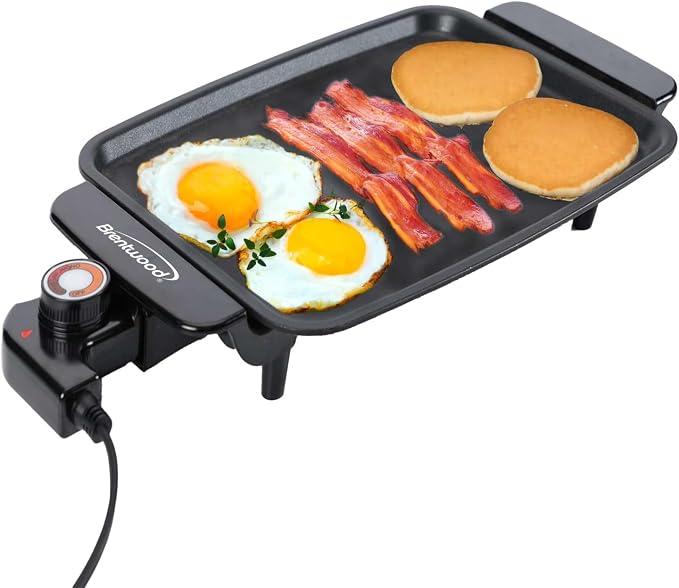 Brentwood 12" x 10" 1,200-Watt Electric Griddle with Ceramic Non-Stick Coating